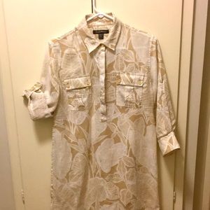 Tommy Bahama linen shirt dress/belt